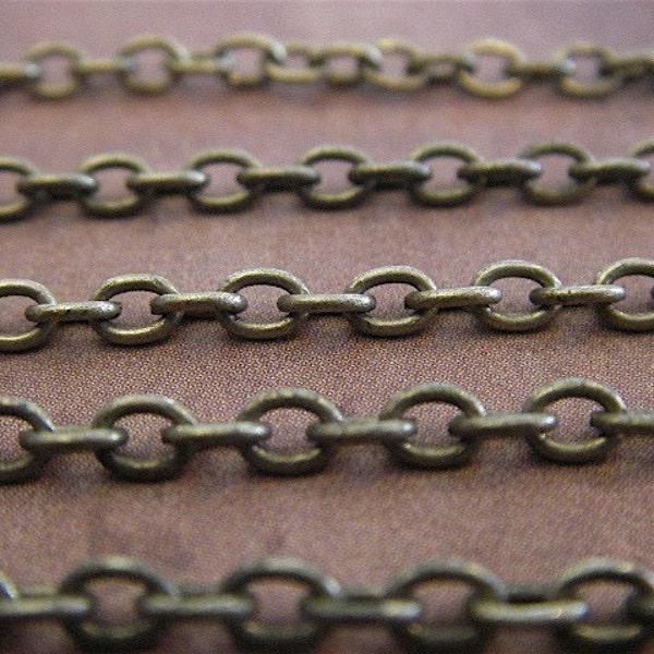 Virginia Woolf - 5 Foot - Steampunk - Rustic - Antique Bronze Cross Chain