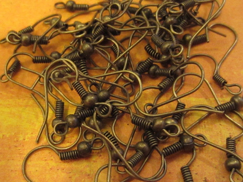 100 Antique Bronze Earring Hooks ABEH Etsy