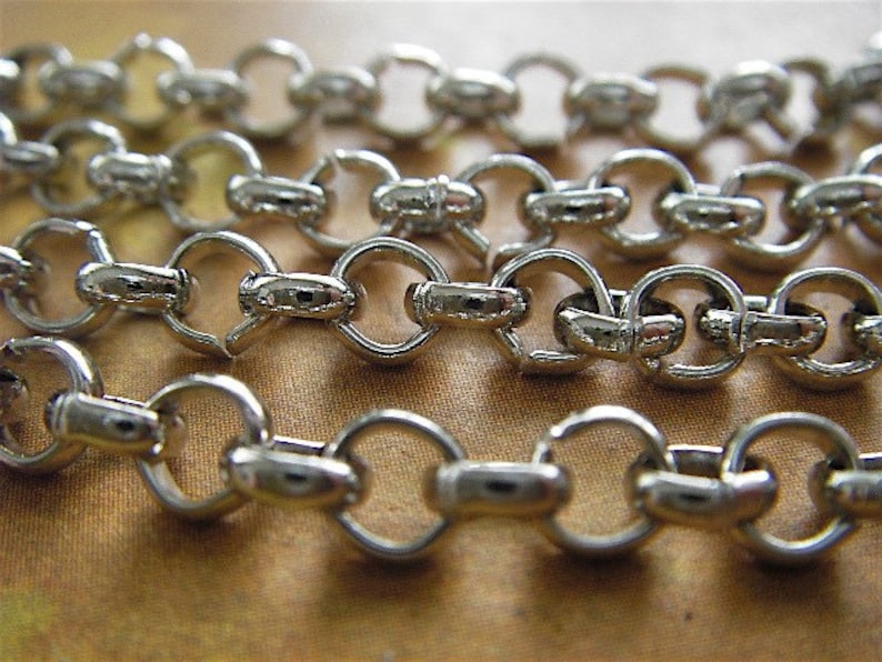 Antique Silver Rolo Chain Necklace Chain Lewis Carroll 5 Etsy