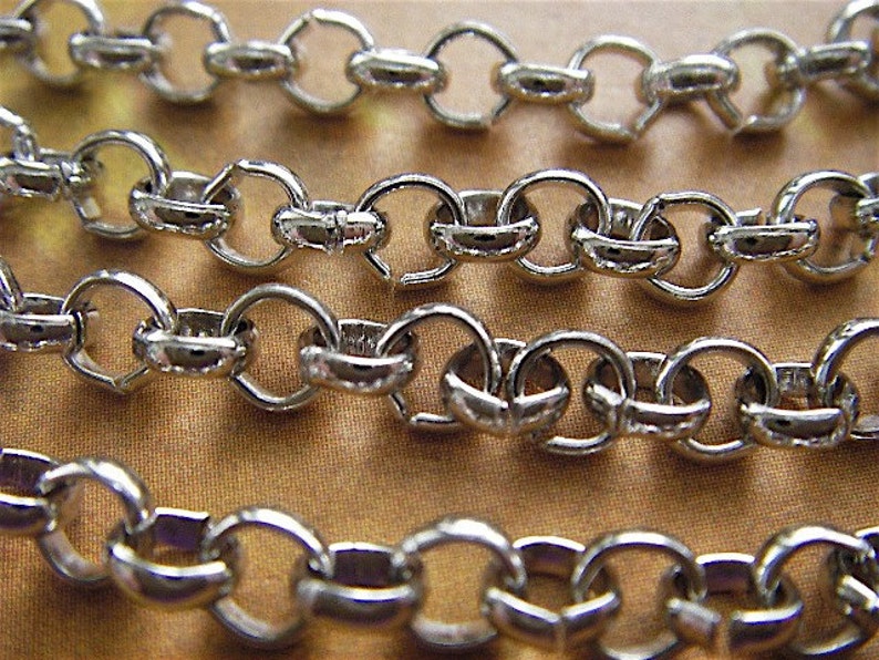 Antique Silver Rolo Chain Necklace Chain Lewis Carroll 5 Etsy