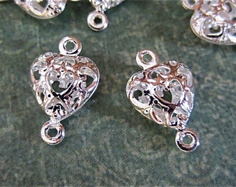 20 - Antique Silver - Heart Links  (ASHL)