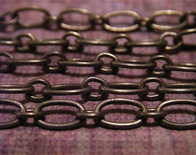 Antique Bronze Chain Nellie Bly 10 Foot Steampunk Rustic Antique Bronze