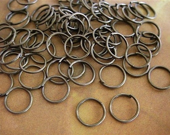 Jumprings - 50 each Antique Bronze and Antique silver - 10mm