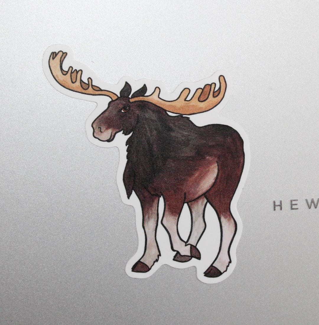 Moose Sticker (small) - Etsy