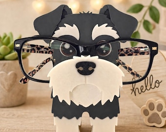 3D Printed Schnauzer Version 3 Eyeglass Holder: Desk Organizer, Dog Lover Gift