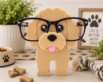 3D Printed Labradoodle Glasses Holder: Desk Organizer for Dog Lovers
