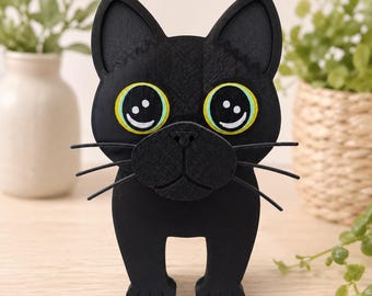 3D Printed Black Cat Eyeglass Holder