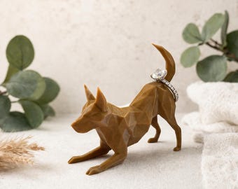 3D Printed Dog Jewelry Holder: Black Lab or German Shepherd