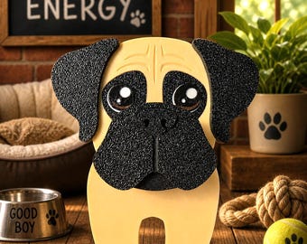 Portaocchiali a forma di Bullmastiff stampato in 3D: regalo per gli amanti dei cani