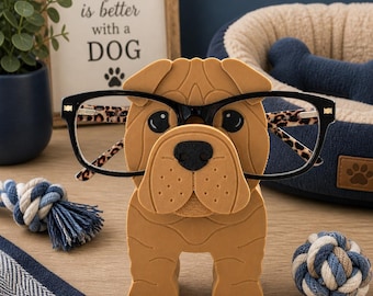 3D-geprinte Shar Pei-lenzenvloeistofhouder – bureauopberger, hondenliefhebbercadeau