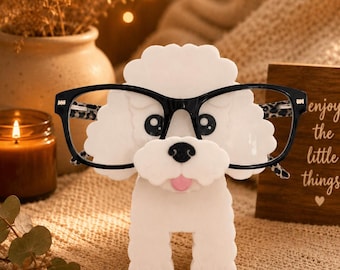 3D Printed Poodle Glasses Holder: Desk Organizer with Hidden Storage