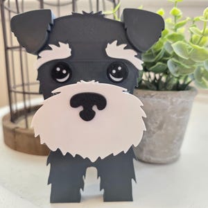 3D Printed Schnauzer V1 – Cute Eyeglass Stand, Fun Desk Organizer, Perfect Handmade Gift for Schnauzer Dog Lovers