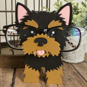 3D Printed Yorkshire Terrier Glasses Holder: Desk Organizer for Yorkie Lovers
