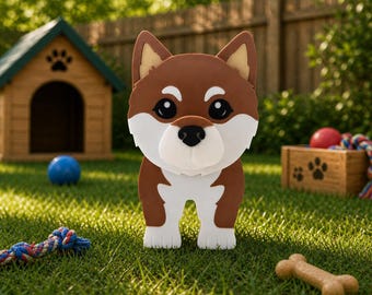 Shiba Inu Eyeglasses Holder | 3D Printed Dog Glasses Stand | Desk Organizer | Unique Gift for Dog Lovers