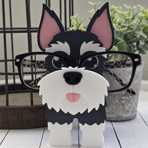 3D Printed Schnauzer V2 – Cute Eyeglass Stand, Fun Desk Organizer, Perfect Handmade Gift for Schnauzer Dog Lovers