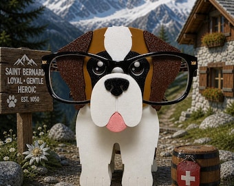 3D Printed Saint Bernard Glasses Holder: Adorable Dog Lover Gift
