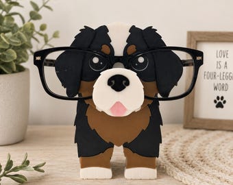 3D Printed Bernese Mountain Dog Eyeglass Holder | Desk Decor