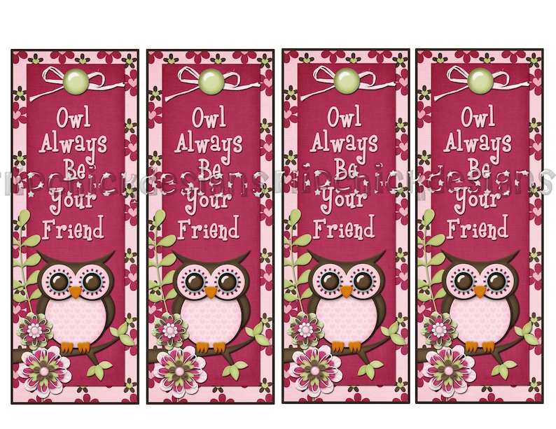 Owl Always Be Your Friend Printable Bookmarks Etsy