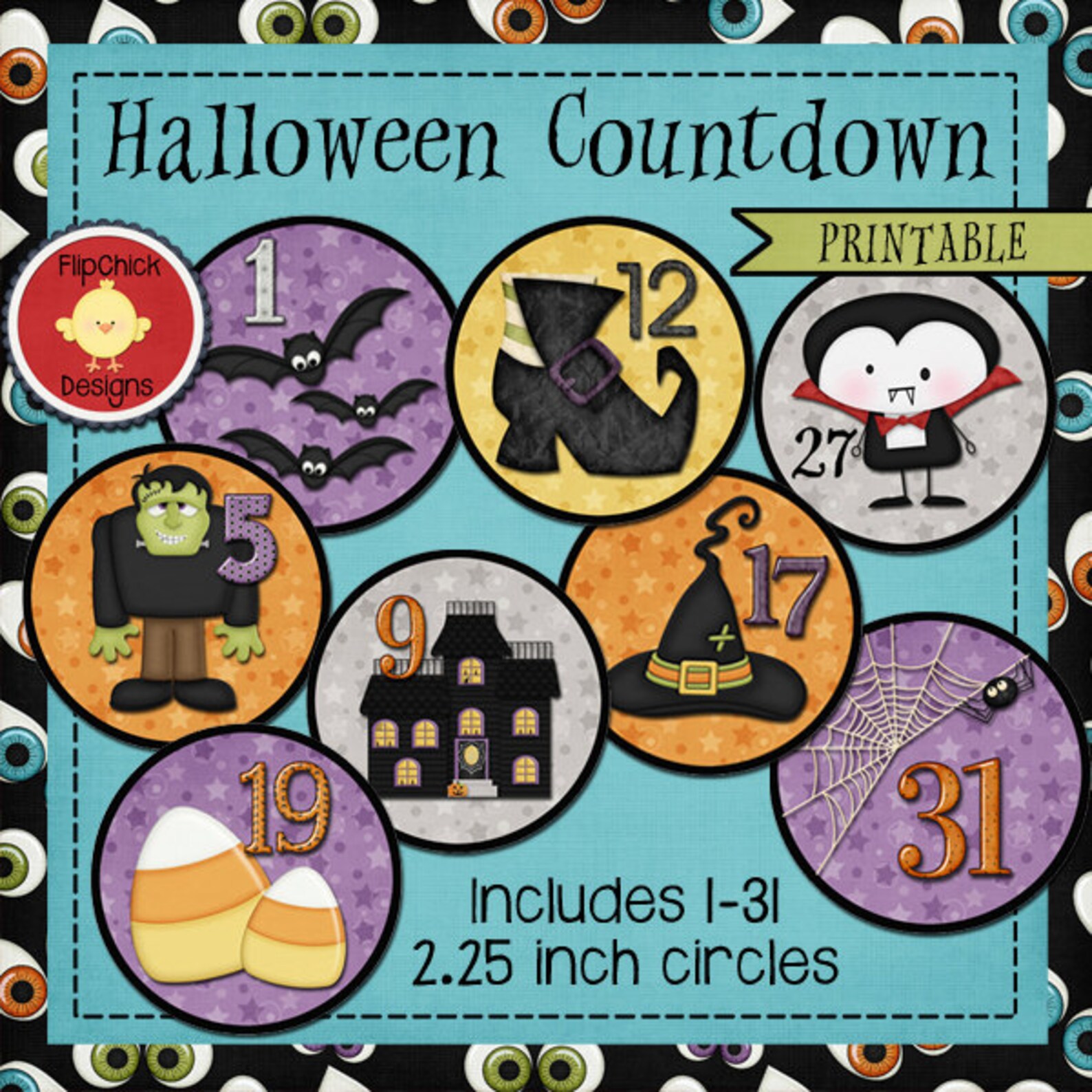 Halloween Countdown Printables - Etsy