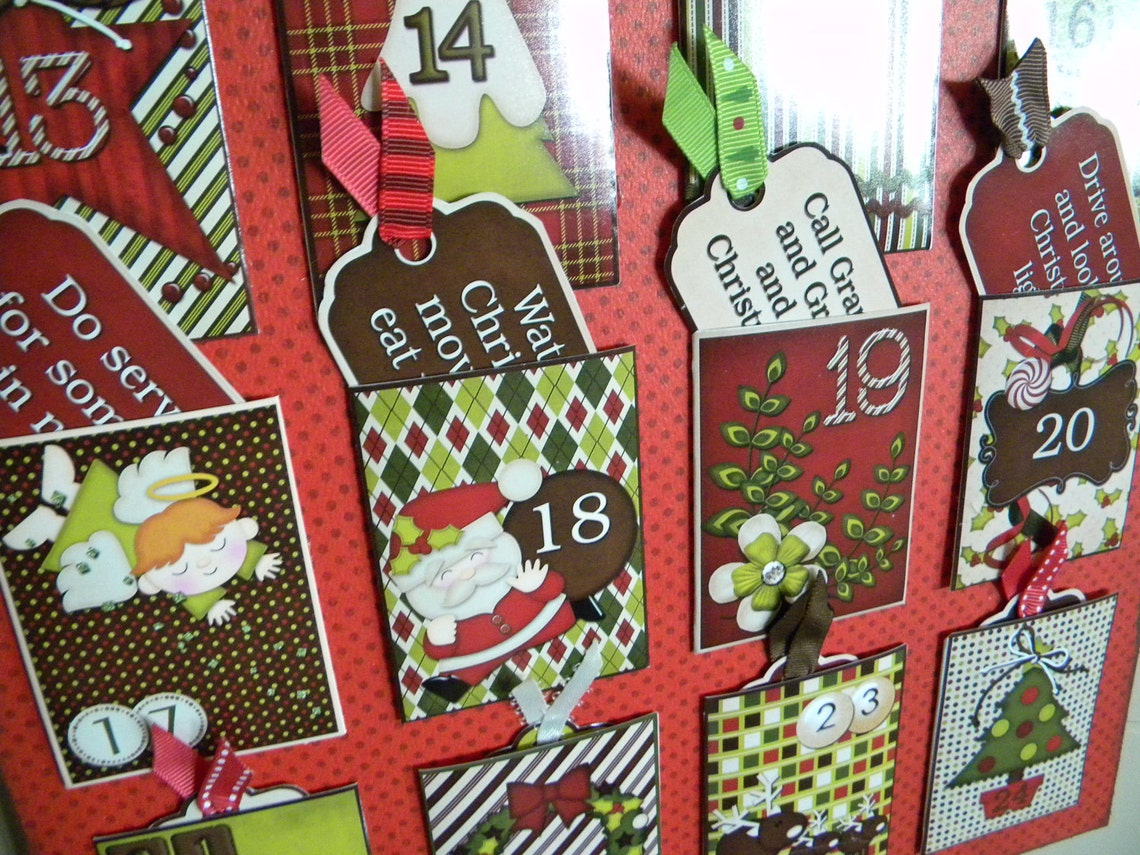 Christmas Pocket Advent Calendar Printables Etsy