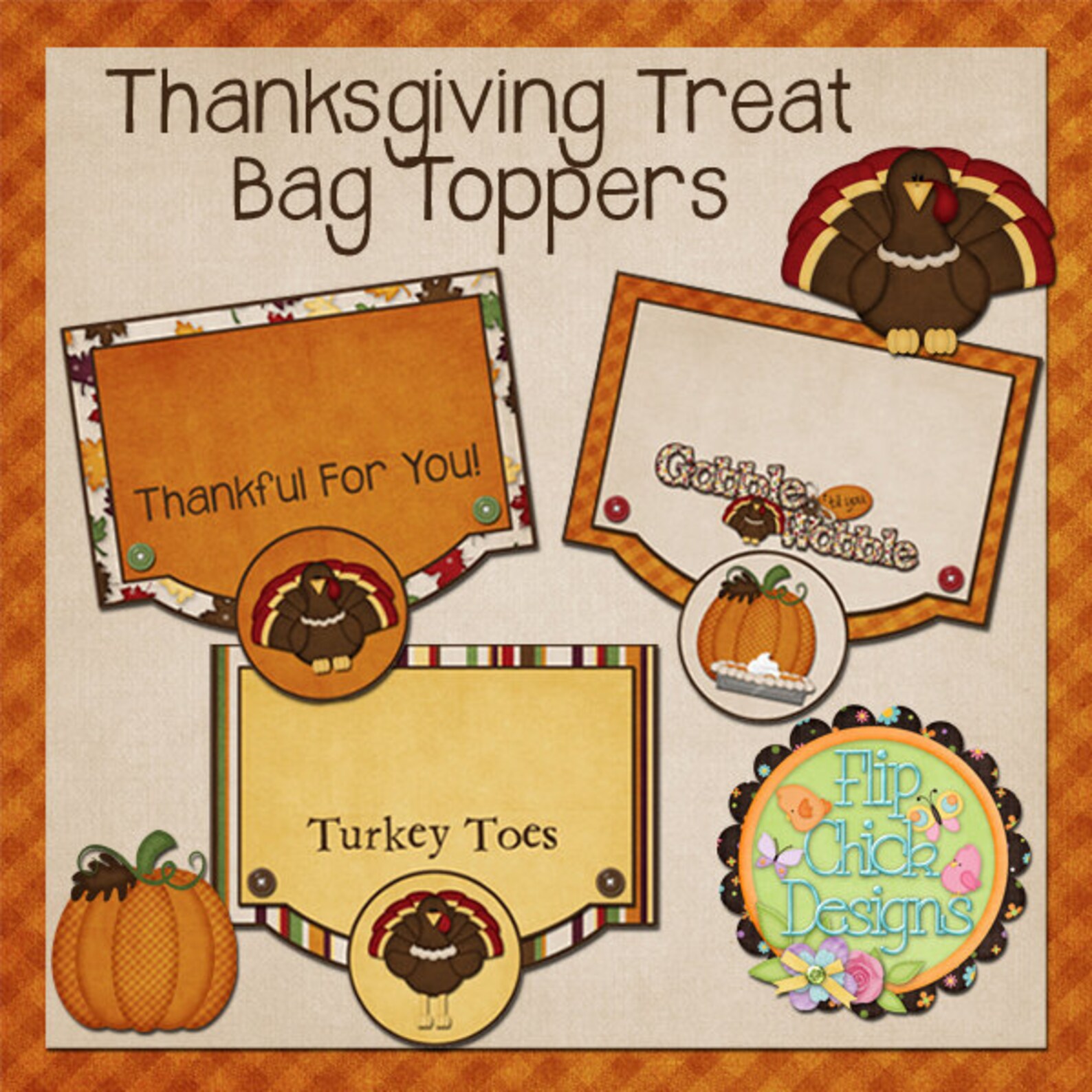 Printable Thanksgiving Treat Bag Toppers - Etsy