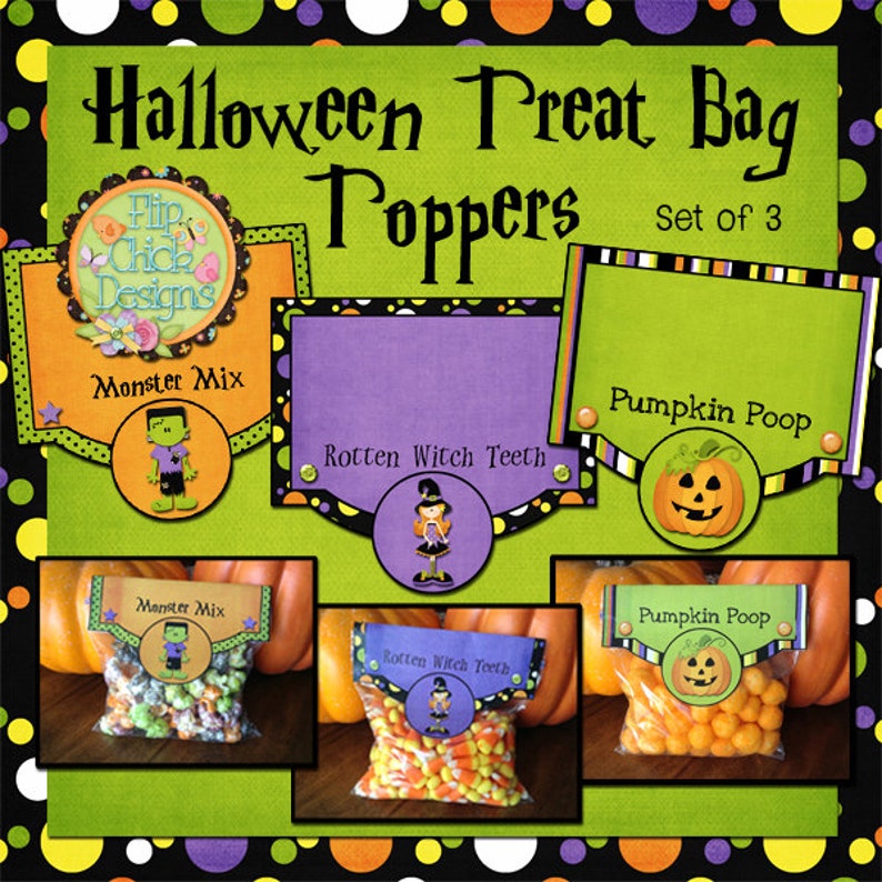 Halloween Printable Treat Bag Toppers | Etsy