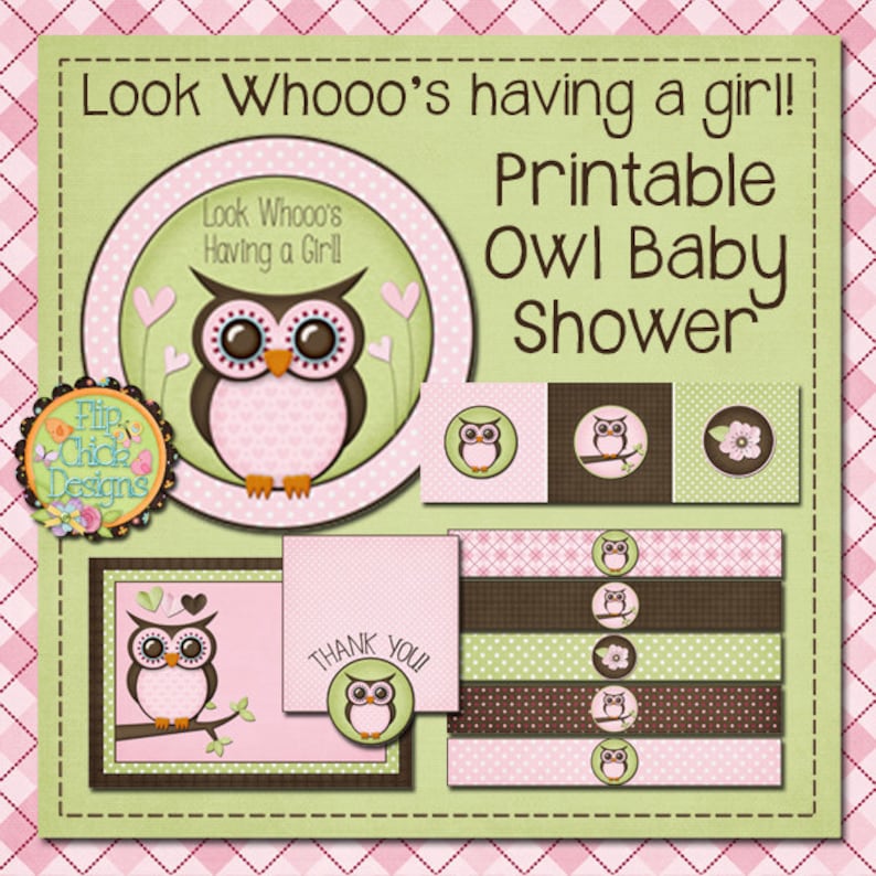 Printable Owl Baby Shower Etsy