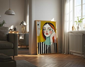 Empowered woman poster |  Feminist poster |  Female wall art | Female empowerment | Eclectic feminist Gallery wall art | Strong woman print