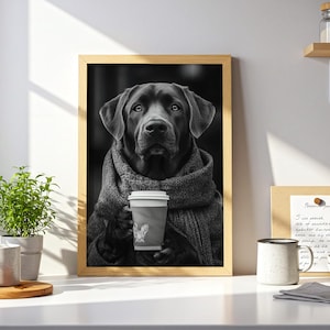 Black-white wallarte,Artful-decore-wall-art,Modern wallarte,Labrador retriever wall art, Dog lover gift, Black lab,Chocolate lab, Lab Lover