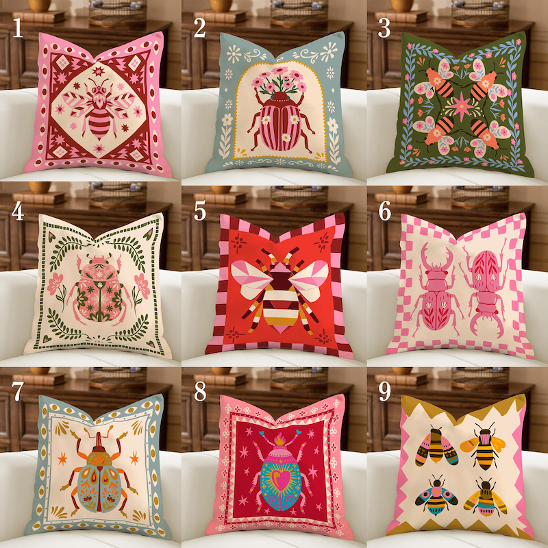 Decorative Bug Pillow - Etsy