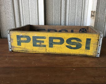 Vintage Pepsi Soda Crate - Wood Crate (#3007)