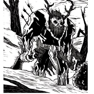 Draugr undead horror dark fantasy print