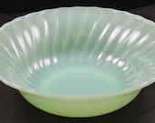 Fire King, Jadeite Swirl Pattern, 8.5 Inch Serving Bowl, made by Anchor Hocking Glass Co., during the 1950 39 s