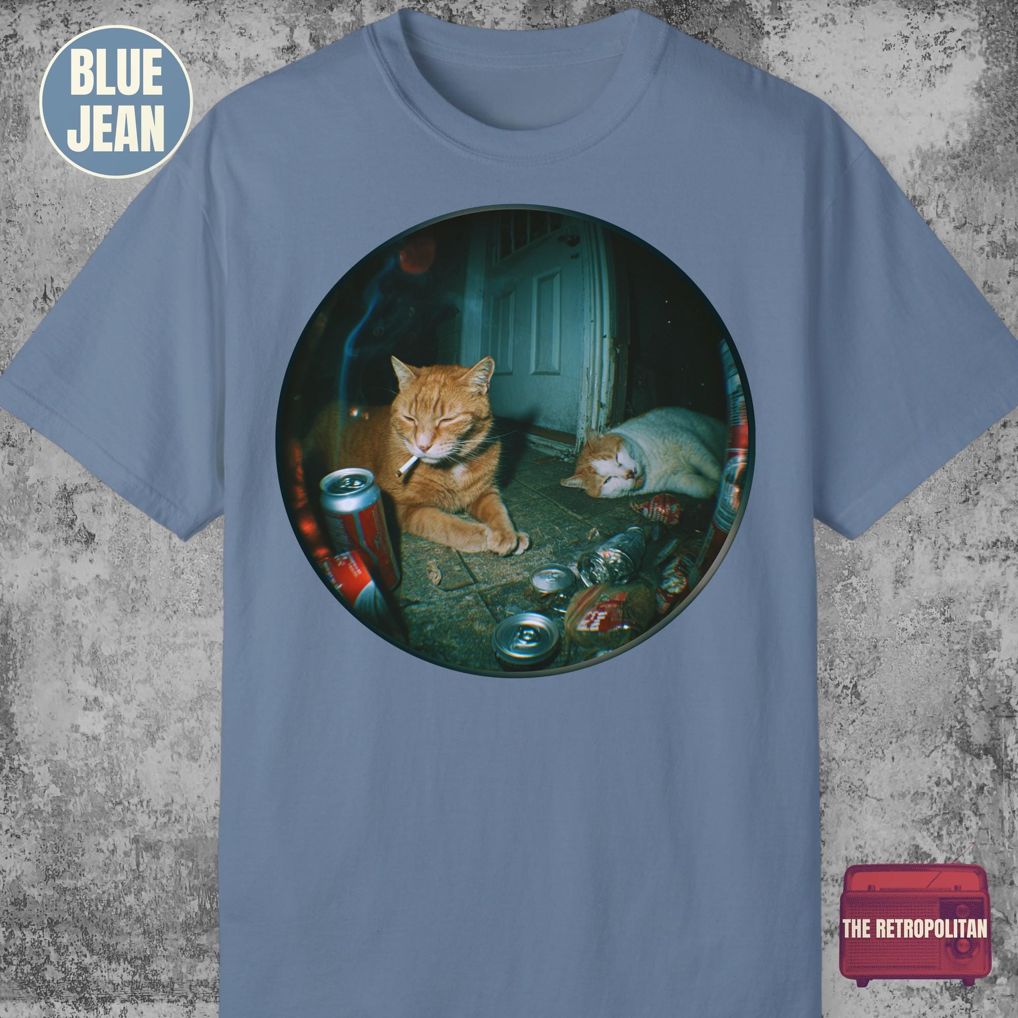 Smoking Cat Meme Shirt, VHS Vintage Grunge Graphic Tee, Smoking Cat ...