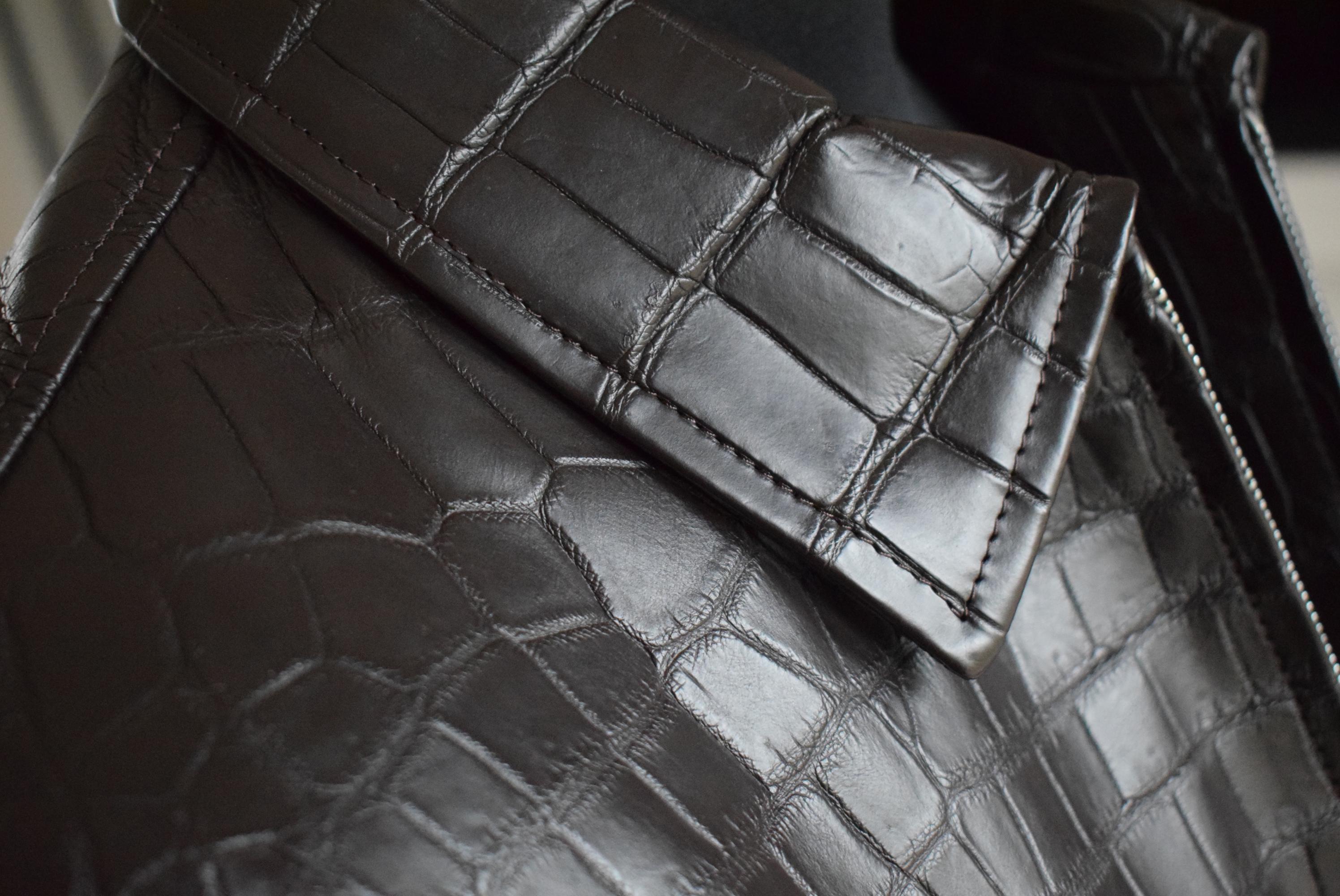 Forastera brown crocodile jacket