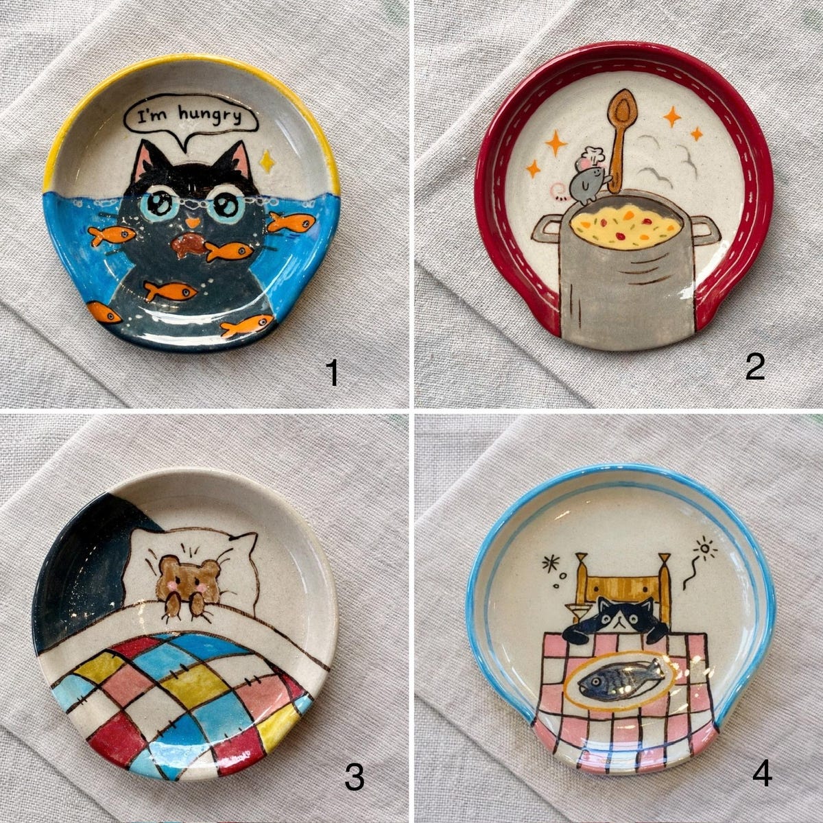 Handcrafted Spoon Rest – Unique Hand Painted Ceramic Dish - Etsy
