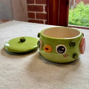 Hand-Painted Puffer Fish Ceramic Mug or Jar – Mini Planter, Trinket Bowl image 2