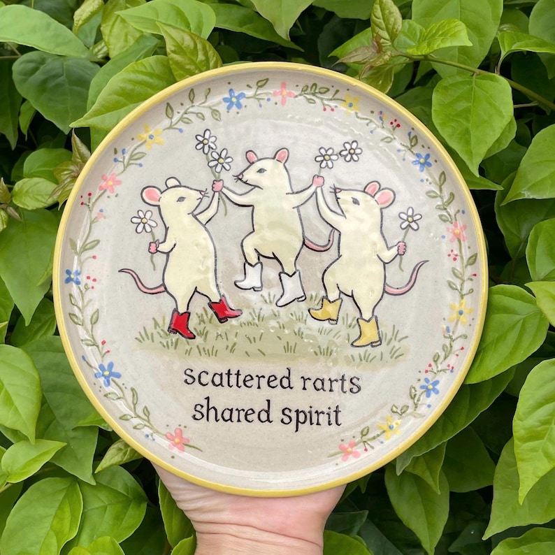 Custom Hand-Painted Ceramic Plate | Design Your Own Pottery | Dessert Plate 7.5 inches image 1