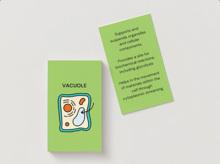 16 Biology Cell Organelles Flashcards | Science Study Aid | Printable ...