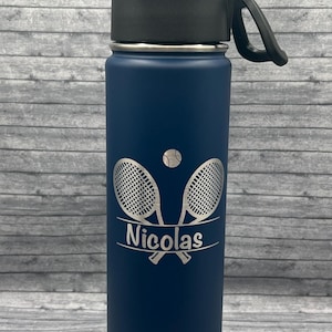 Personalized Tennis (Double-Sided) Water Bottle