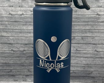 Personalized Tennis (Double-Sided) Water Bottle