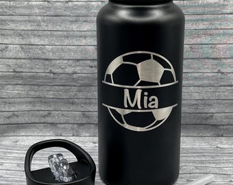 Personalized Soccer (Double-Sided) Water Bottle