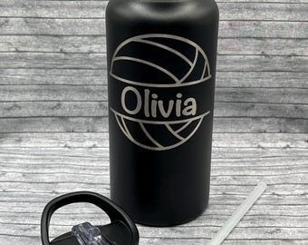 Personalized Double-Sided Volleyball Water Bottle