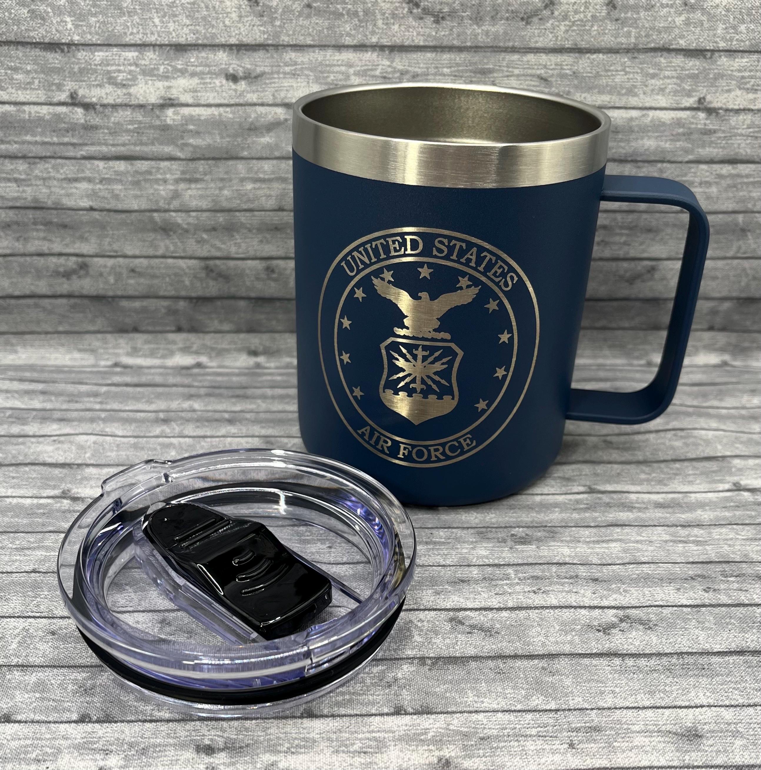 Air Force Seal 14 Oz. Laser Engraved Stainless Steel Coffee Mug