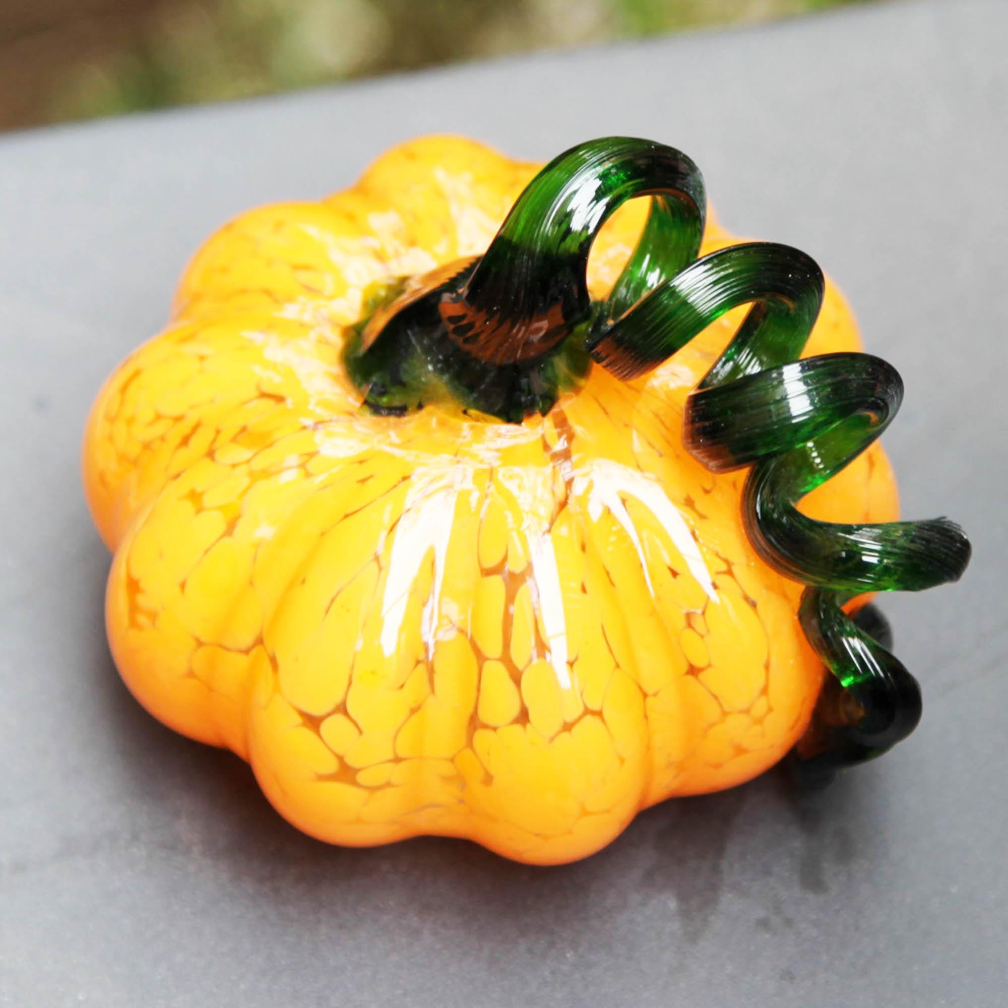 手作りガラス製カボチャオーナメント：ワインキャビネットの装飾、感謝