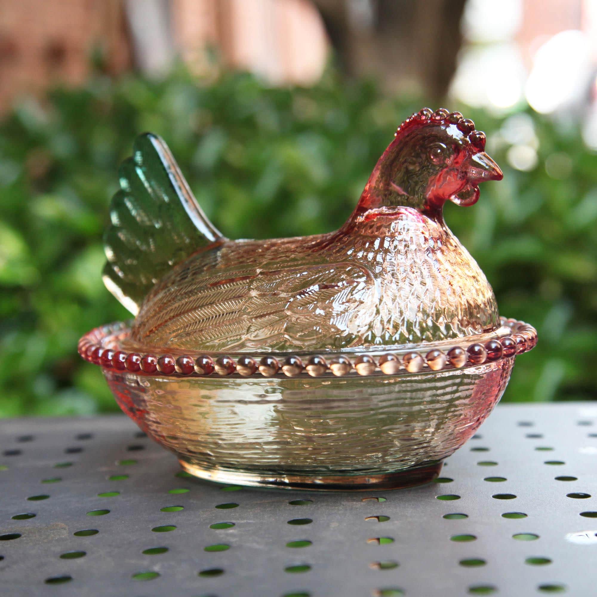 ガラス製の雄鶏の保存瓶：気まぐれなキャンディ＆スナック容器、ガラス