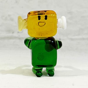 手作りガラスロボット、かわいい装飾品、イースターの日の贈り物、子供のおもちゃ、デスクの装飾