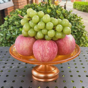 Plato de ofrenda de cristal Lotus con base de pedestal, plato de altar ámbar o multicolor, soporte decorativo para exhibición de frutas.