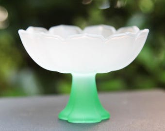 Colored Glaze Pastel High-footed Cup, Hand-Painted Floral Goblet for Tea, Gift For Her
