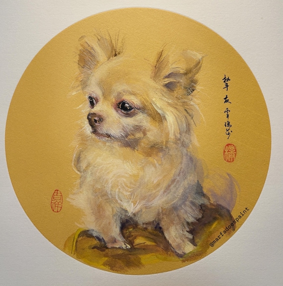Custom chihuahua portrait commission